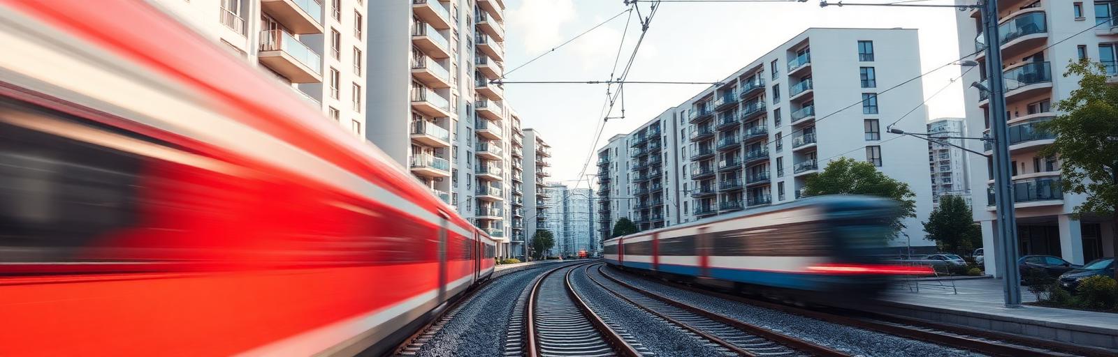 Edificios residenciales afectados por vibraciones de ferrocarril