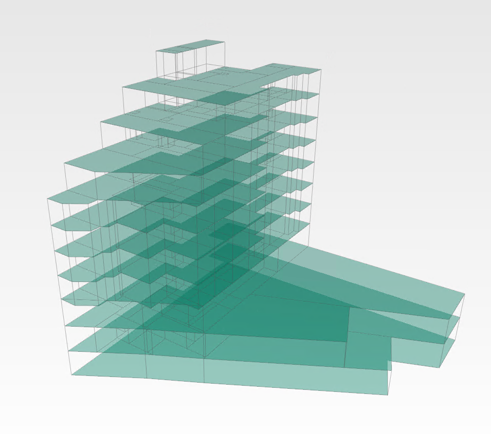 Modelo acústico 3D del edificio del conservatorio