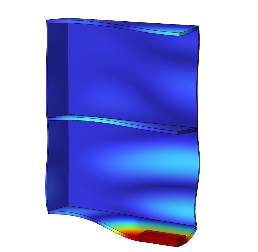 Análisis de deformación estructural del silenciador